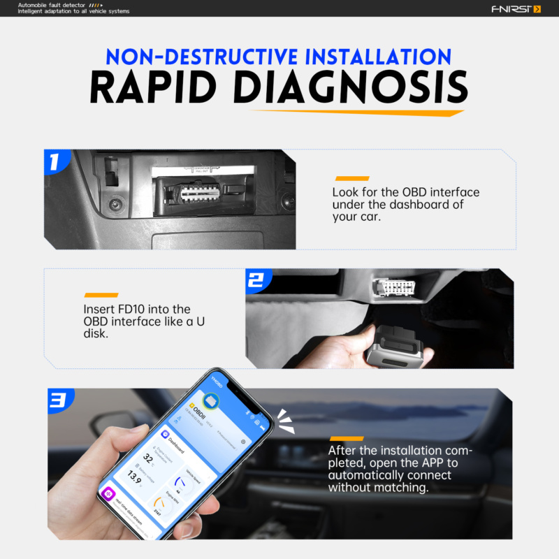 Fnirsi • OBD2 Automotive Diagnostic Tool FD10 - Image 5