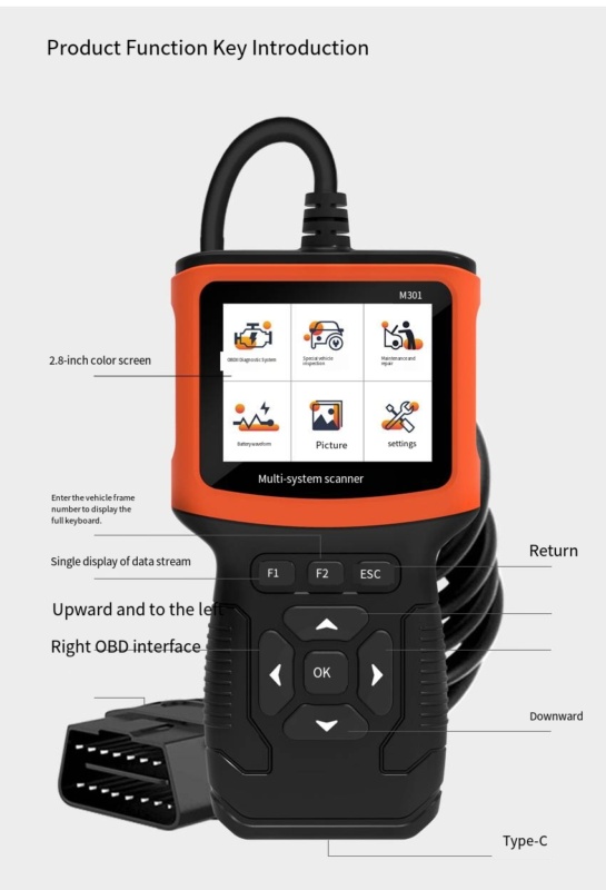 Chaoyue • OBD2 Kfz-Diagnosetool M301 – Bild 6