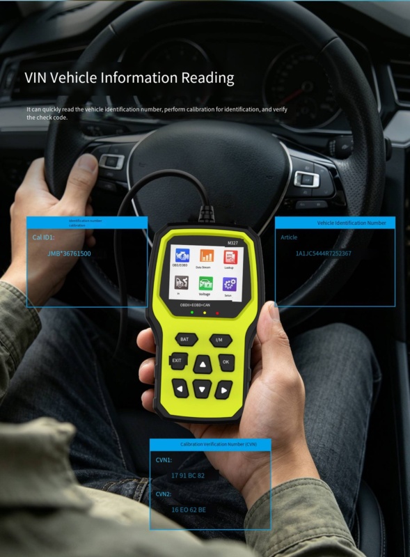 Sanerqi • OBD2 Automotive Diagnostic Tool M327 - Image 7