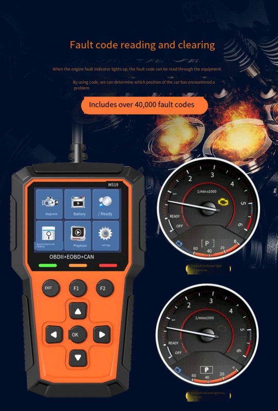 Sanerqi • OBD2 Automotive Diagnostic Tool M519 - Billede 8