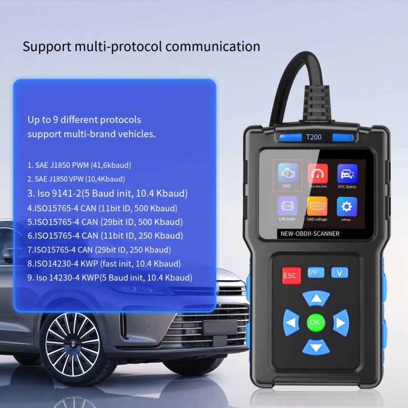 Jiedai • OBD2 Automotive Diagnostic Tool T200 - Image 5