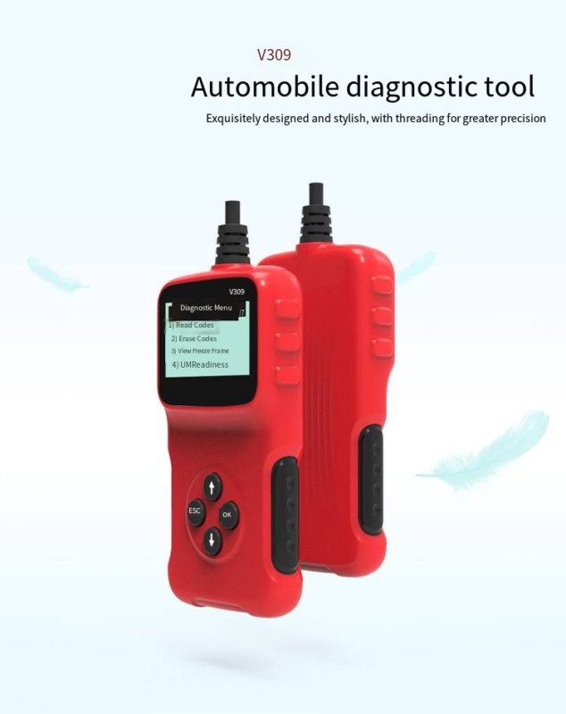Instrument robust de diagnostic OBD2 cu carcasă durabilă și ecran LCD
