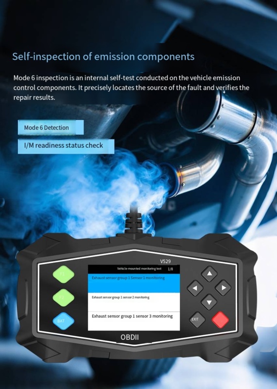 CHOYOE • Meertalig kleurenscherm OBD2 scanner & autoreparatiegereedschap v529 - Afbeelding 7