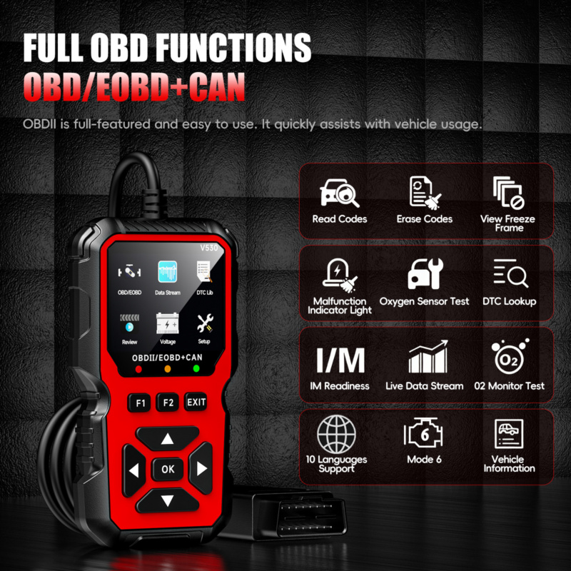 Meikeduo • OBD2 Automotive Diagnostic Tool V530 - Image 5