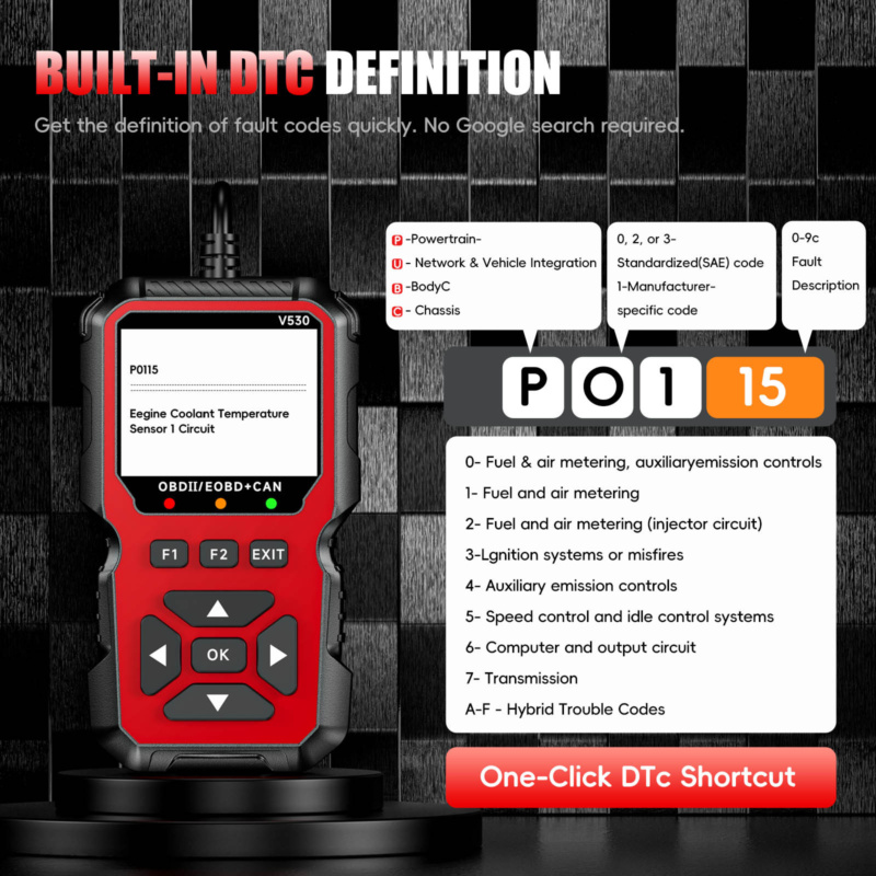 Meikeduo • OBD2 Automotive Diagnostic Tool V530 - Image 7