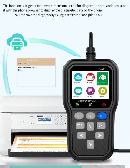 YMIOT • OBD2 Automobilový diagnostický nástroj YM319 - Obrázek 5