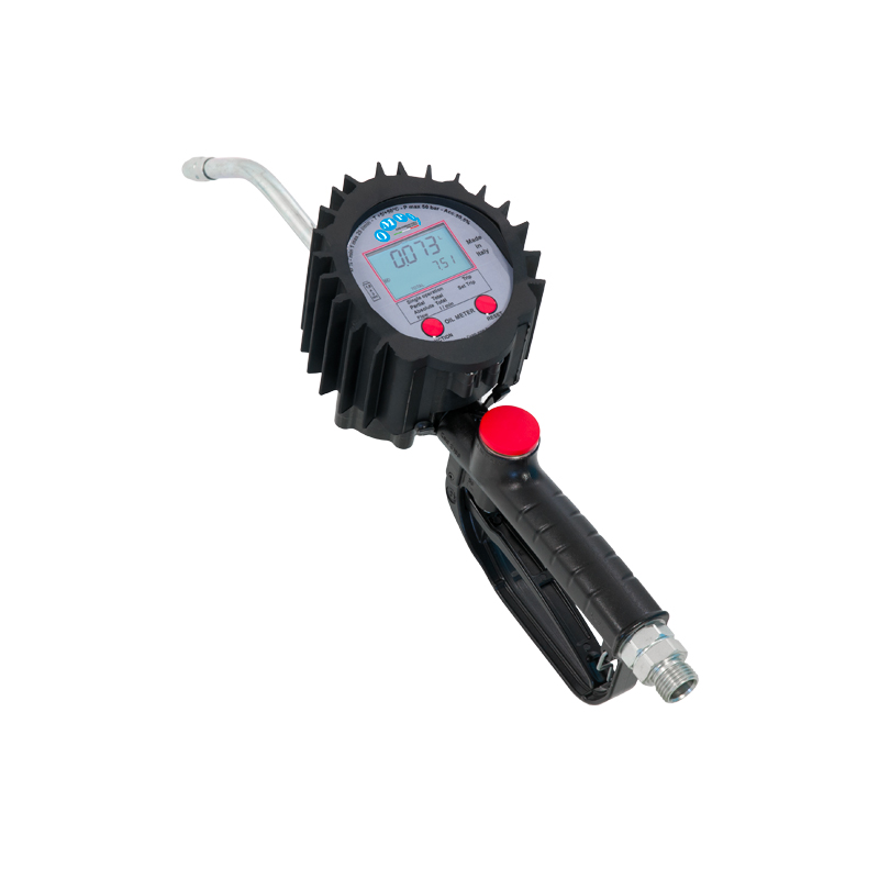 Ompi oliedispenserpistol med digitalt flowmåler, 1/2" BSP (M), anti-dryp dyse