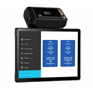 Ompi ADVANCED-tablet voor gegevenscontrole en invoer, met barcode, QR-codelezer, printer en RFID.