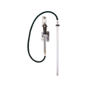 Pompa olio pneumatica a pistone montata a parete Ompi per fusti da 208 l, rapporto 3:1, tubo e staffa