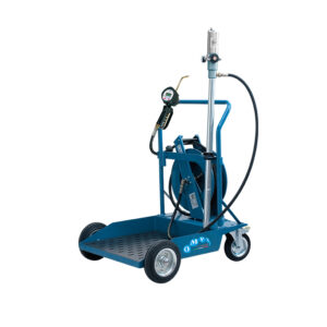 Kit di pompa olio pneumatica mobile con misuratore di portata digitale, tubo da 15 m per fusti da 208 L