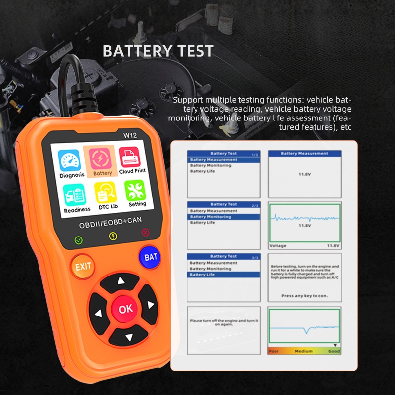 YMIOT • OBD2 Automotive Diagnostic Tool W12 - Image 2