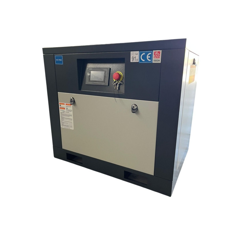 Compressore a vite d'aria Vortex ND PM V-7.5, 1 m3/min a 7,5 bar, motore a magnete permanente.