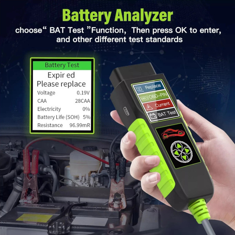 Hoogwaardige 4-in-1 autodiagnosetool BT400 zorgt voor precisie-accutests en ECU-geheugenveiligheid 8-30 VDC