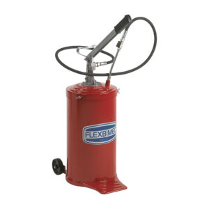 Kit portabil de alimentare manuală pentru vasilină FLEXBIMEC, găleată metalică de 16 kg, pompă cu manetă, furtun și cuplu hidraulic