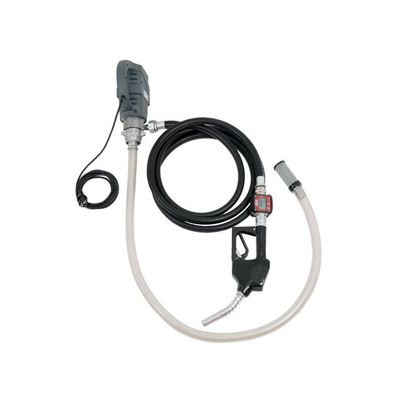 Kit di trasferimento diesel FLEXBIMEC con pompa elettrica 230 VAC, tubo e ugello di chiusura automatica