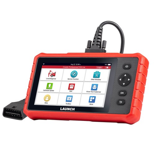 Пълен системен диагностичен скенер за двигателя, ABS, SRS, TPMS; 32+ нулиране, живи данни, автоматично разпознаване на VIN данни.