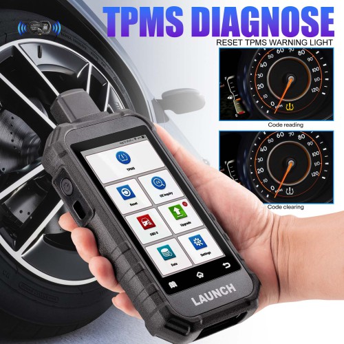 LAUNCH Creader TPMS 5011 V2 диагностичен инструмент с издръжлив пластмасов корпус и сензорен екран