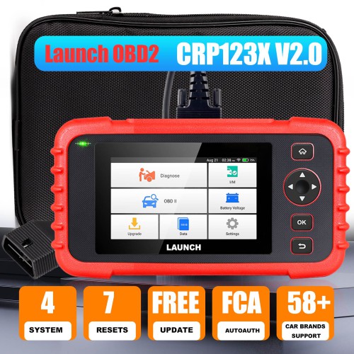 LAUNCH CRP123X диагностичен скенер с здрав корпус на ABS и 5-инчов капацитивен сензорен екран