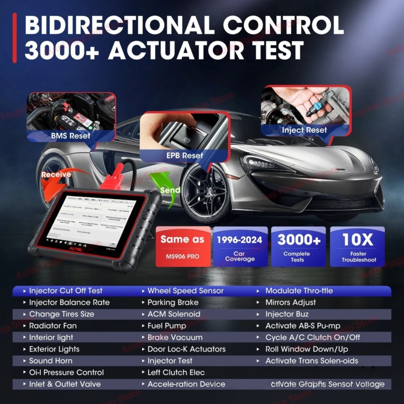 Autel MaxiPRO MP900 diagnostic tablet with durable plastic housing and reinforced rubber edges