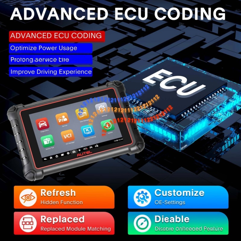 Professional-grade AUTEL MP900Z-BT diagnostic tool with rugged design, precision sensor support and long battery life.