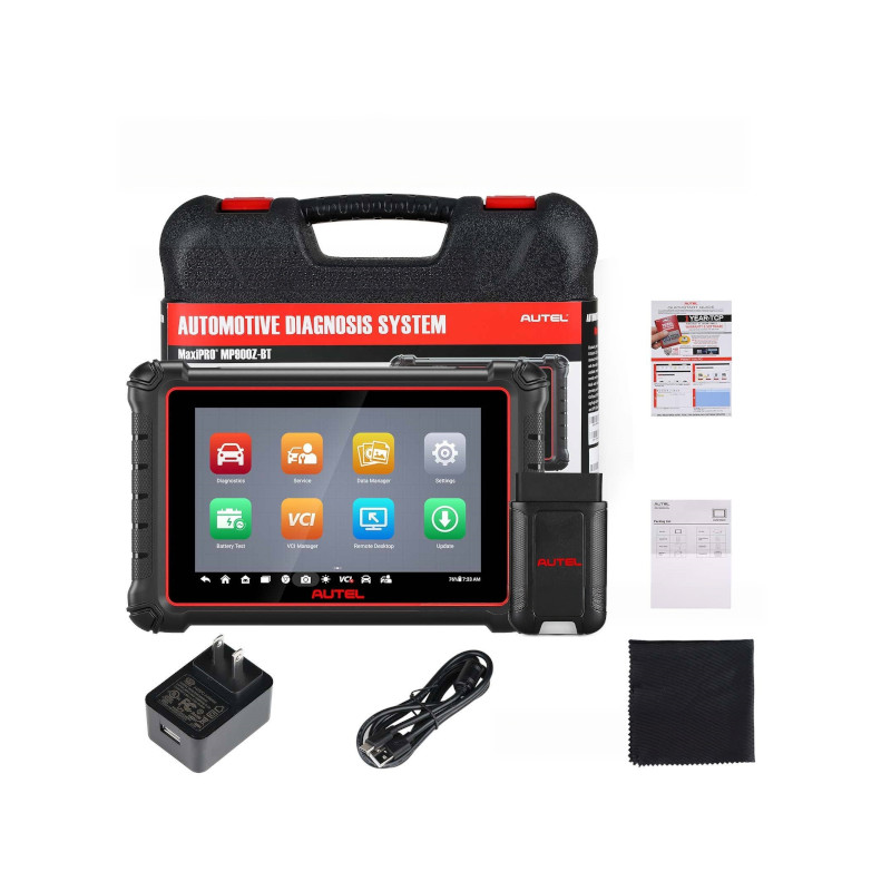AUTEL MP900Z-BT diagnostic scan tool, full system OBD2 scanner with Bluetooth, 8-inch touchscreen