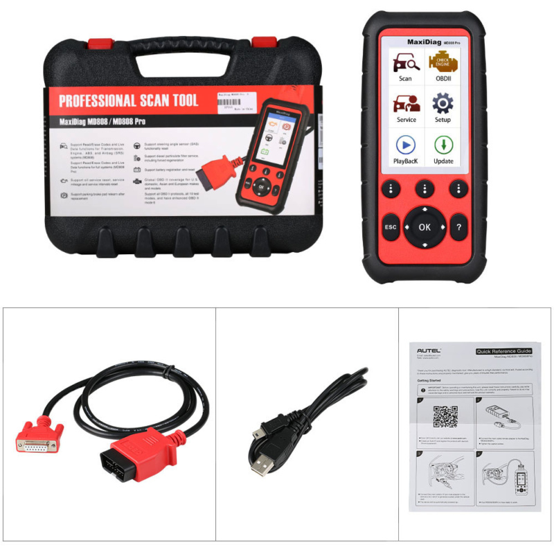 High-precision all-systems diagnostic scan tool with rugged housing, 4-inch display, lifetime updates, lab-grade reliability