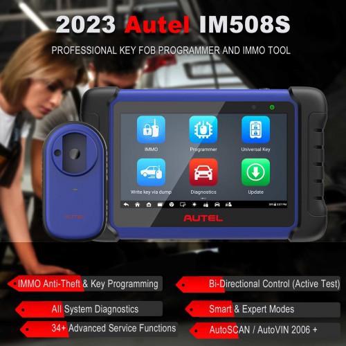 Das AUTEL MaxiIM IM508S Schlüsselprogrammier- und Diagnosetablet ermöglicht vollständige Systemwartung und Wegfahrstelle für Fahrzeuge