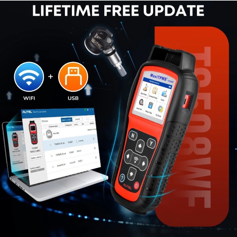 Strumento diagnostico TPMS in plastica robusta e gommato con involucro resistente per uso professionale