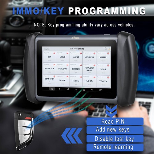 Strumento diagnostico in plastica ABS XTOOL InPlus IP819 resistente con display da 7 pollici