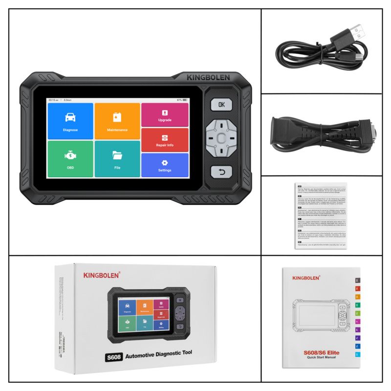 Scanner OBD2 professionale con struttura robusta, grande touchscreen HD, alimentazione quad-core e aggiornamenti a vita