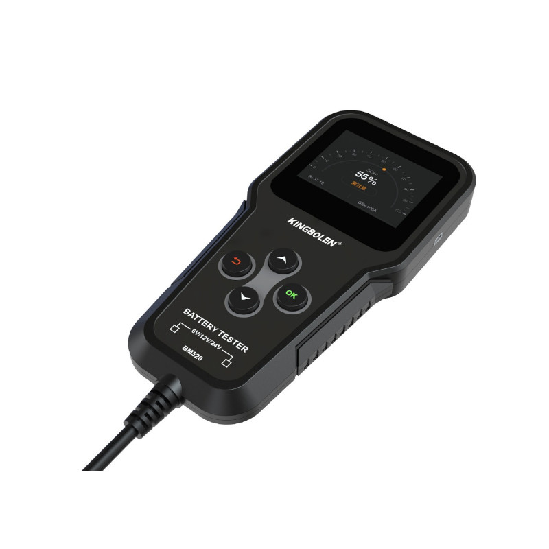 KINGBOLEN BM520 Batterietester für 6V, 12V und 24V Blei-Säure, AGM, GEL-Batteriediagnostik, CCA-Test
