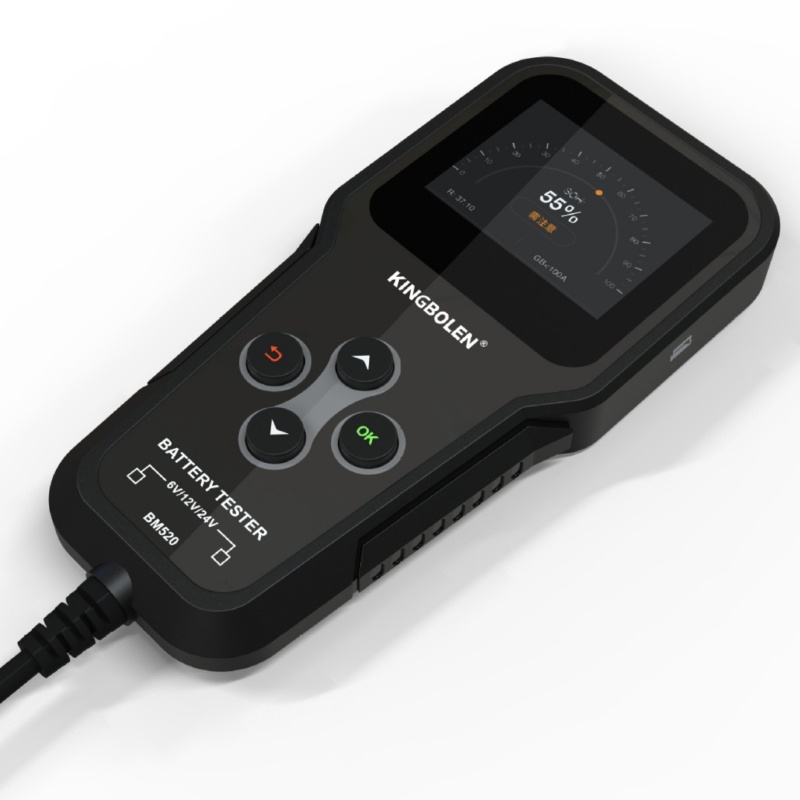 Batterietester für 6-24 V Blei-Säure-Batterien; bietet SOH/SOC, CCA, AH, Spannung, Last und Wellen-Diagnostik.