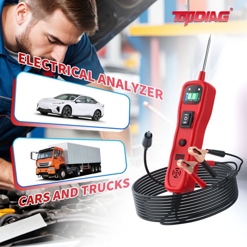 Professioneller Schaltungstester mit robustem Aufbau, präziser 9-30-V-Diagnose, 8-A-Komponentenaktivierung, lebendiges Display