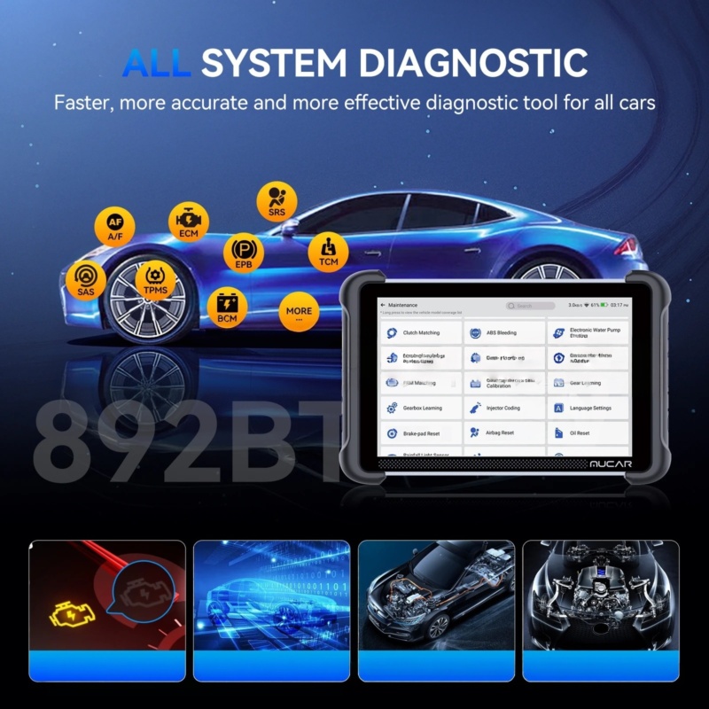 Robustes ABS-Kunststoff-Autodiagnose-Tablet mit Bluetooth VCI für den Einsatz in der Werkstatt