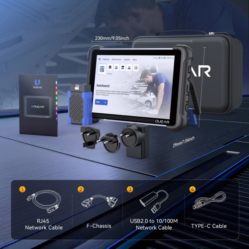 Professionelles Fahrzeugdiagnose-Tablet für Vollsystemtests, ECU-Codierung und über 35 Service-Reset bei 100+ Marken